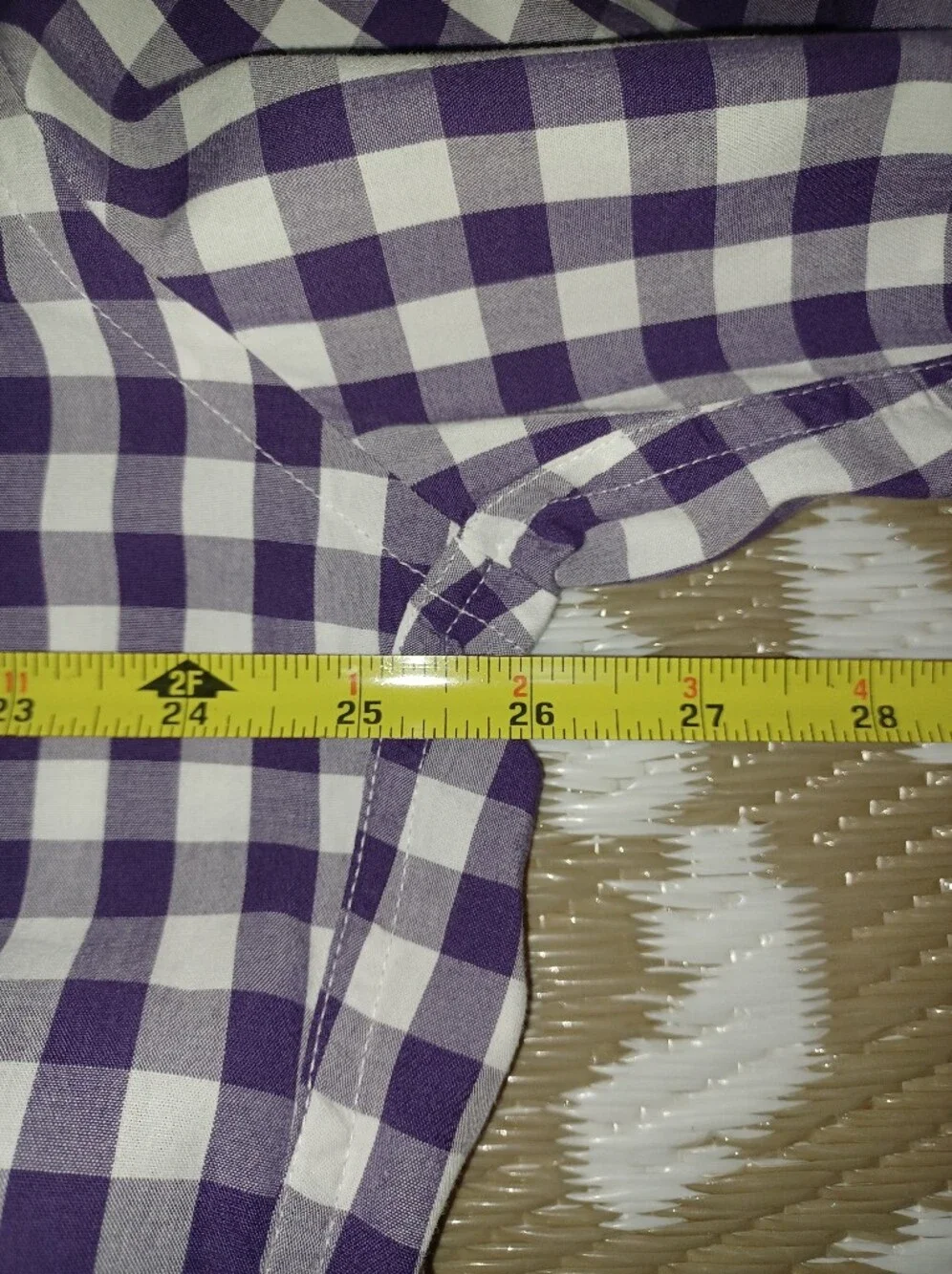 Men's Purple Check Button-Down Shirt